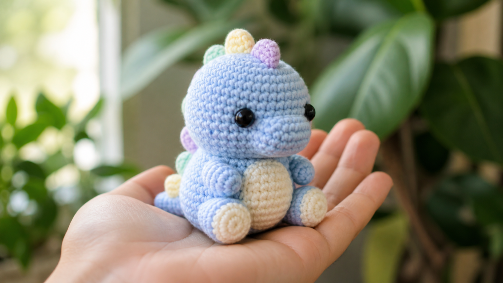 Crochet PATTERN Tiny Dinosaur